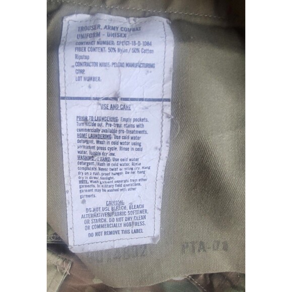 US Military Issue Unisex OCP Camouflage Army Combat Pants Trousers Large Regular - Picture 6 of 10